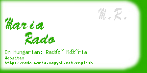 maria rado business card